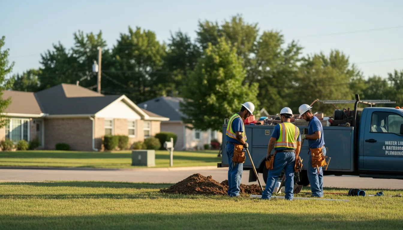 Residential water line and bathroom plumbing service in Loogootee, IN